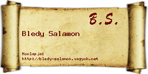Bledy Salamon névjegykártya